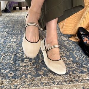 Elegant Cream Mary Jane Flats